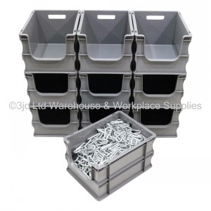 Heavy Duty Stacking Euro Box 40cm 20 Litre Open Front